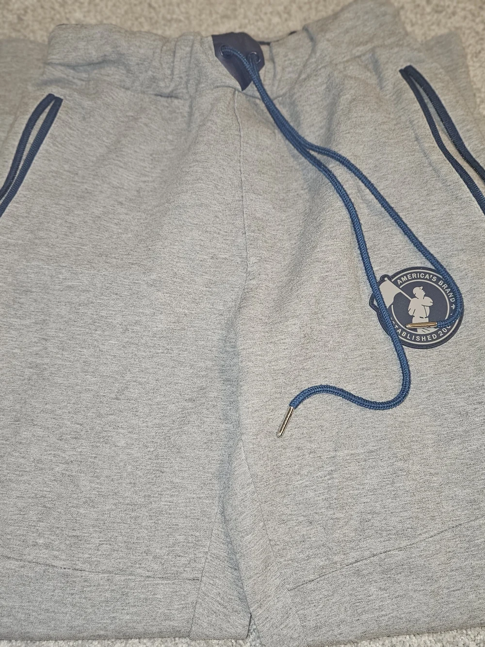 Men's Grey Baseballism Joggers with Navy Accents